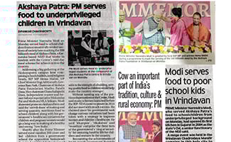 Prime Minister Shri Narendra Modi Serves Akshaya Patra’s 3 Billionth Meal