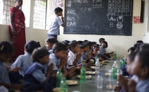 Mid Day Meal Provided By NGO In Hyderabad